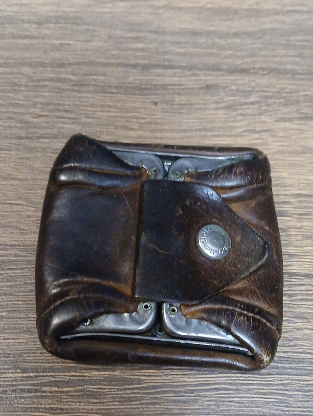 Vintage Men's Brown Leather Coin Wallet - Unbranded